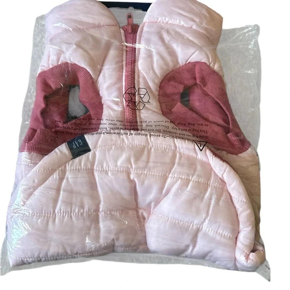 GAP PINK QUILTED BOMBER FOR PETS Pink Size LARGE New